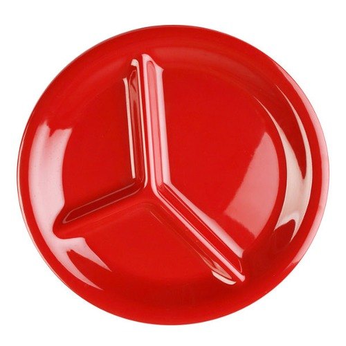 Colored compartment plate - Red