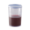 Reusable plastic lid (AJ03) on Ergogrip juice glass