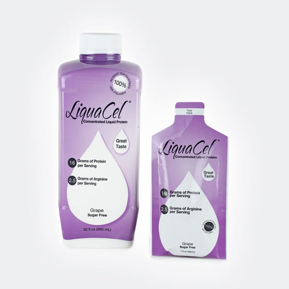 LiquaCel liquid collagen protein bottles - Grape
