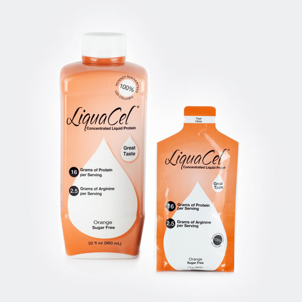 LiquaCel liquid collagen protein bottles - Orange