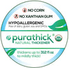 Purathick Natural Thickener -Jar Top Label - Thickens Hot and Cold Liquids